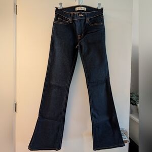 J Brand Women's Y2K 2000s Low Rise Dark Blue Flared Jeans Size 24